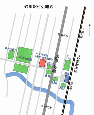 札幌方面からのアクセスマップ